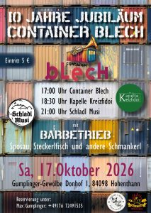 Flyer 10 Hare Jubiläum Containerblech